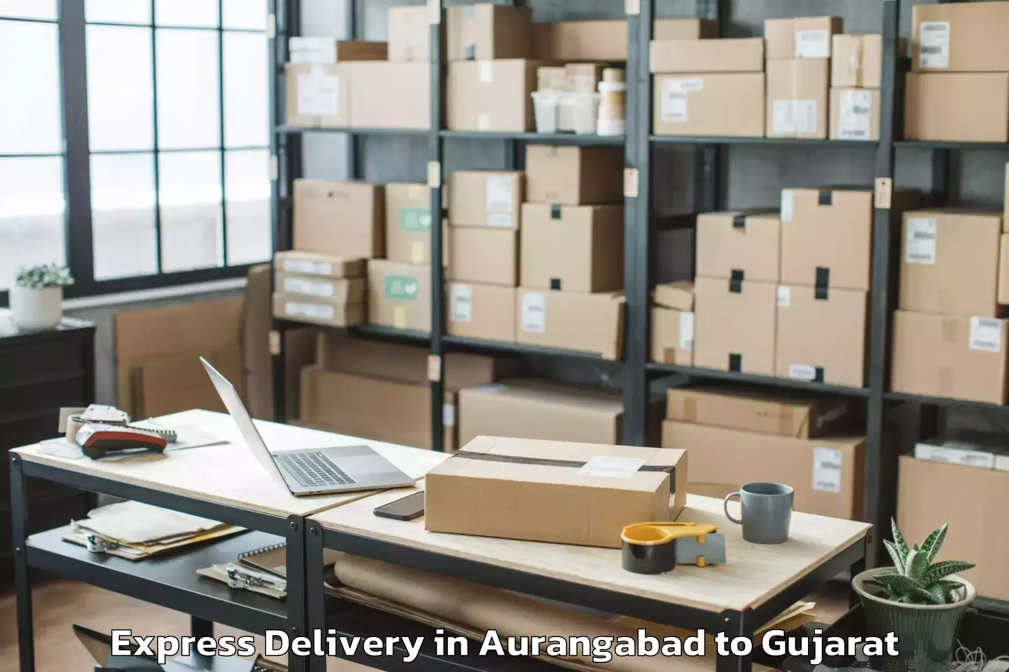 Discover Aurangabad to Crystal Mall Rajkot Express Delivery